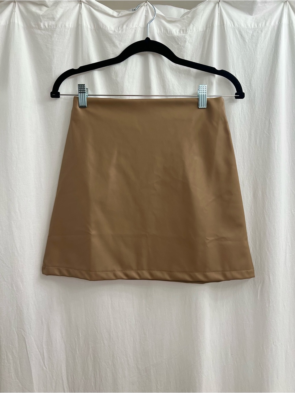 princess polly Elegant Tan leather Skirt